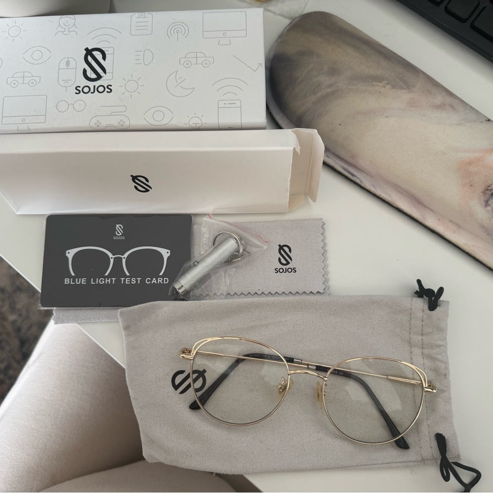 Sojos Gold Frame Glasses